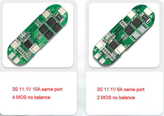 برد محافظ باتری 3S 6A 10A Li Ion 18650 BMS PCM 11.1V 12V 12.6V